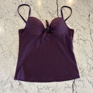 George women’s plum purple tankini top swimwear 34B